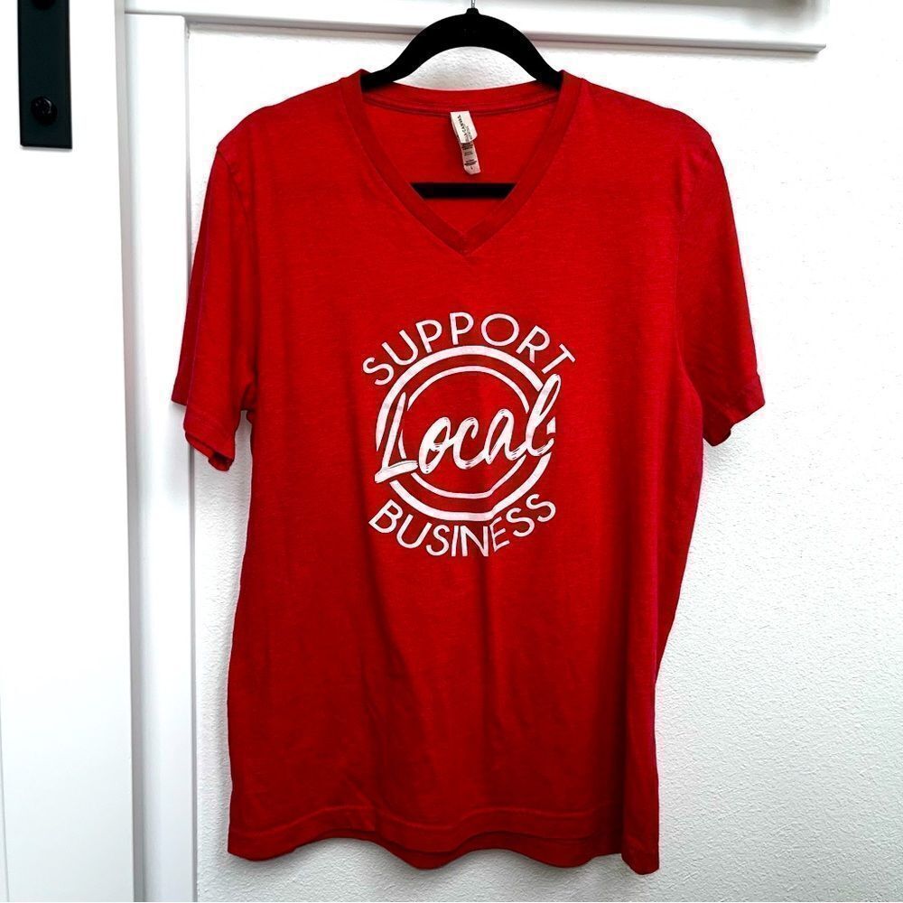 Support Local V-Neck Tee - Picture 2 of 4
